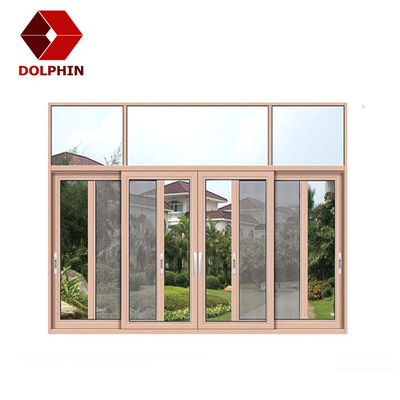 Modern 3 Rails Aluminium Frame Sliding Window Sound Proof Tempered Glass Window
