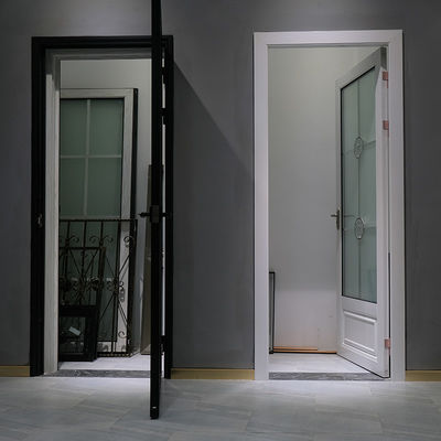Glass Aluminium Casement Door Sound Insulation Waterproof Interior For Toilet