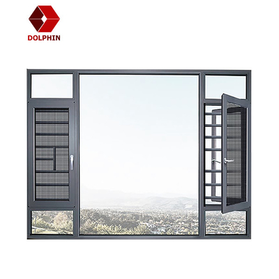 Modern White Aluminum Swing Push Out French Casement Window for home Bedroom Kitchen