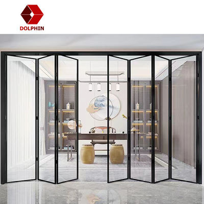 High Track Aluminium Folding Door Bi Fold Doors Electrophresis For Balcony