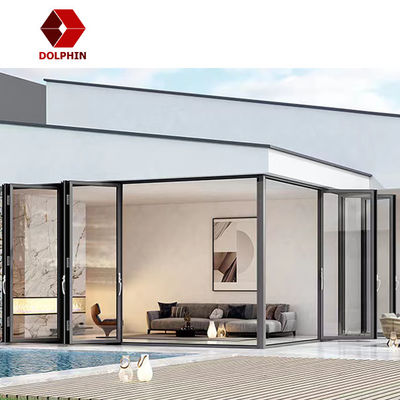 Balcony Aluminium Folding Door Powder Coating High Track Bi Fold Doors
