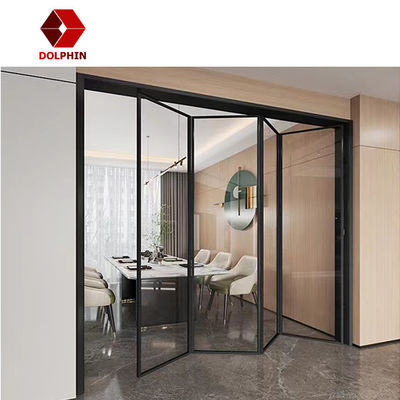 Balcony Aluminium Folding Door Powder Coating High Track Bi Fold Doors