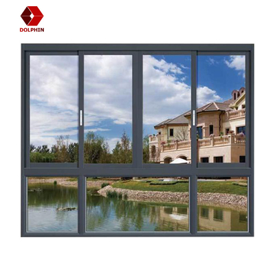 Modern Design 3-Rails Thermal Break Aluminum Frame Sliding Panels Doors And Windows